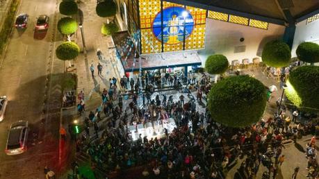 Develan letras monumentales en el Barrio de Tequis