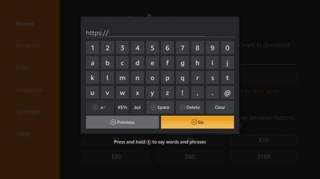 Introduce la URL de Kodi - Jailbreak Firestick