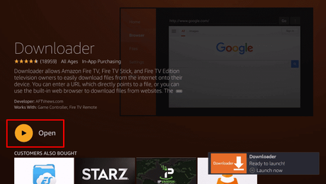 Abrir descargador en Firestick