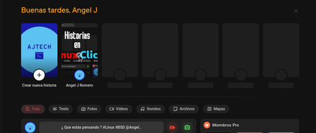 Cómo subir un estado/historia en Red LinuxClick Cómo subir un estado/historia en Red LinuxClick