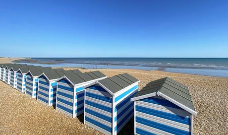 Cabañas de playa en Hastings Beach