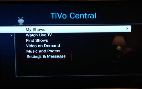 Haga clic en Configuración y mensajes 