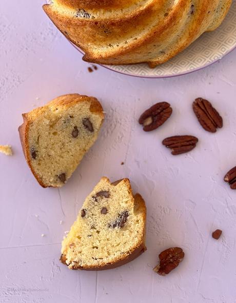 Bizcocho de nata y nueces en Airfryer