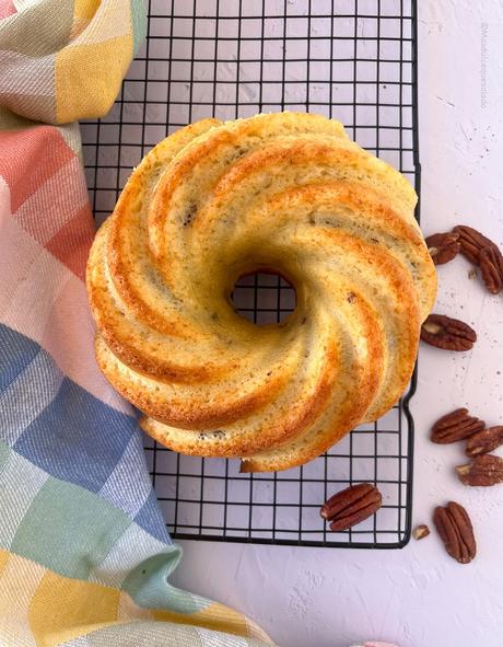 Bizcocho de nata y nueces en Airfryer