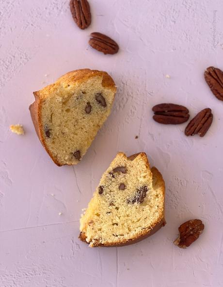Bizcocho de nata y nueces en Airfryer