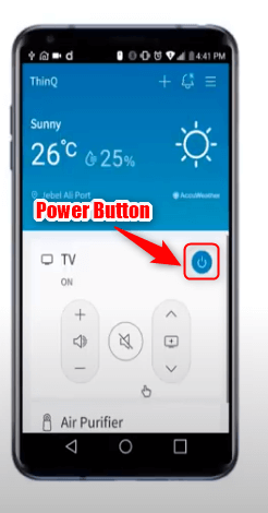 Encienda el televisor LG con la aplicación LG ThinQ