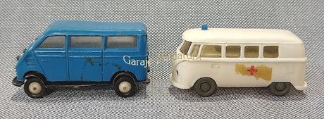 Kombi DKW y Volkswagen de las marcas Mini Cars y Wiking