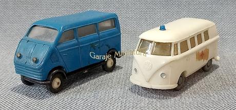 Kombi DKW y Volkswagen de las marcas Mini Cars y Wiking