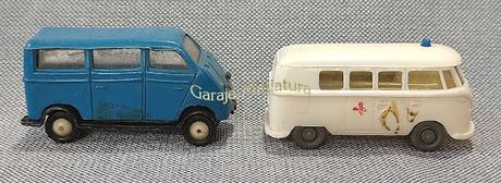 Kombi DKW y Volkswagen de las marcas Mini Cars y Wiking