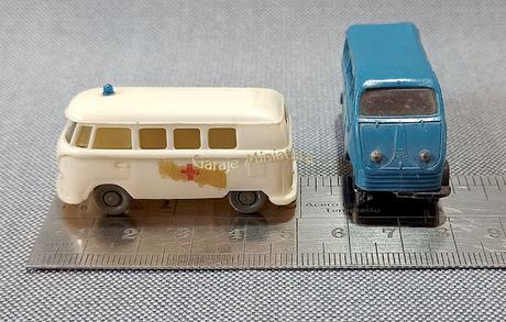 Kombi DKW y Volkswagen de las marcas Mini Cars y Wiking