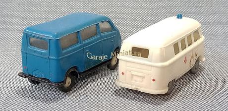 Kombi DKW y Volkswagen de las marcas Mini Cars y Wiking