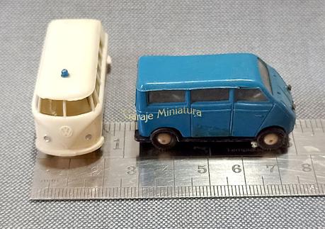 Kombi DKW y Volkswagen de las marcas Mini Cars y Wiking