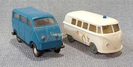 Kombi DKW y Volkswagen de las marcas Mini Cars y Wiking