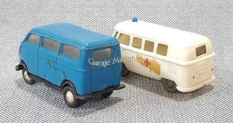 Kombi DKW y Volkswagen de las marcas Mini Cars y Wiking