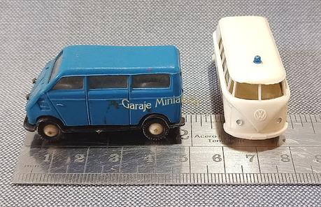 Kombi DKW y Volkswagen de las marcas Mini Cars y Wiking