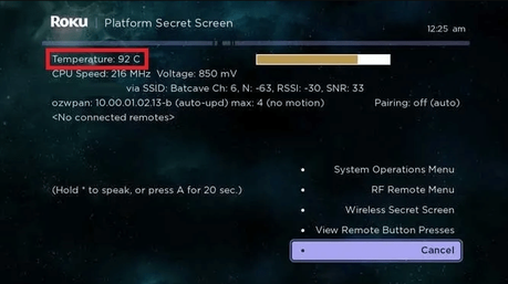 Pantalla de temperatura