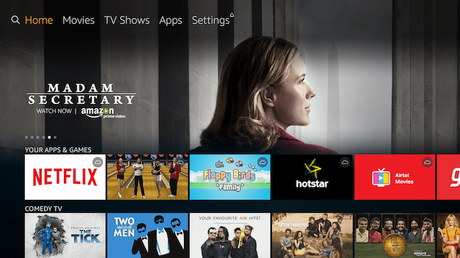 Cómo instalar y transmitir MX Player en Firestick Pantalla de inicio