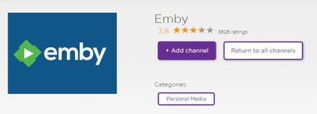 Emby en Roku