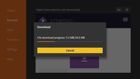 Descargar Progreso - Stremio en Firestick