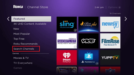Cómo agregar y transmitir BritBox en Roku Buscar canales