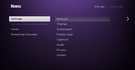 Seleccionar red - NordVPN en Roku