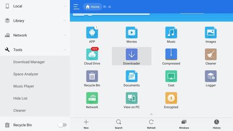 Seleccione Administrador de descargas