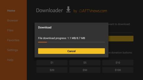 Progreso de descarga