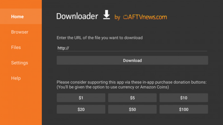 Cómo transferir aplicaciones a TiVo Stream 4K usando Downloader Carga lateral de aplicaciones en TiVo Stream 4K