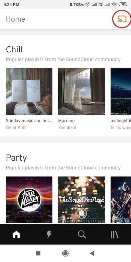 Cómo conectar SoundCloud Music a Chromecast