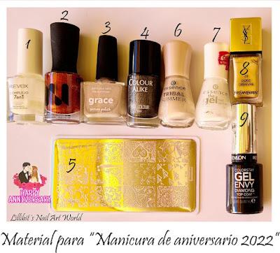 Manicura de aniversario de boda 2022