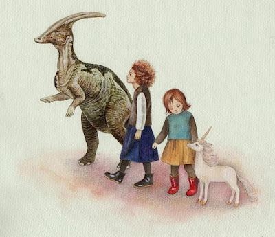 Paseando con animales extintos gracias a los pinceles de Irene Owens