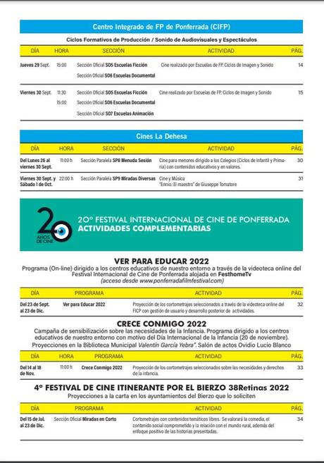 Este jueves arranca la 20 edición del Festival de Cine de Ponferrada que se celebrará hasta el 1 de octubre 2