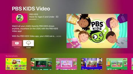 Instalar PBS Kids en Apple TV
