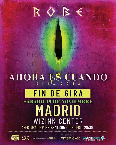 Robe anuncia concierto de fin de gira en el WiZink Center y parón indefinido