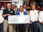 Gobierno Estado brinda apoyo pesos cuerpo Bomberos