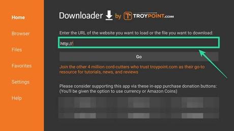 Equipos de Microsoft en Firestick: ingrese la URL