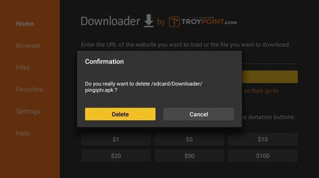 Hacer ping a IPTV en Firestick