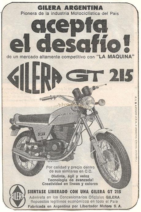 Gilera 215 GT fabricada por Gilera Argentina en el año 1980