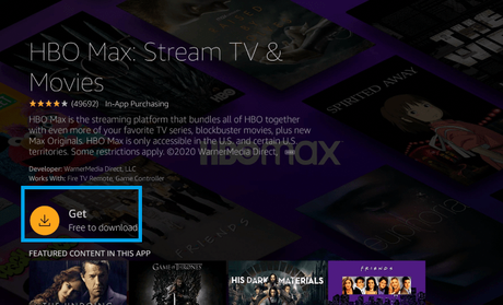Descargar HBO Max en Firestick