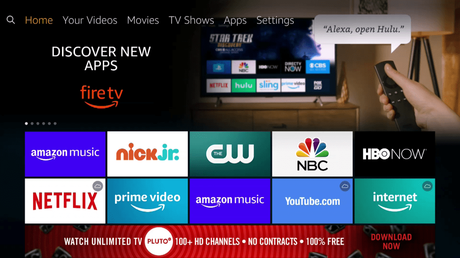 Página de inicio de Fire Stick