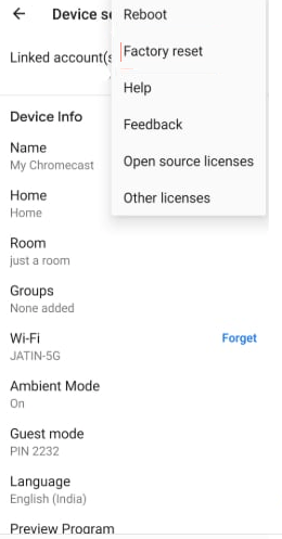 Cómo restablecer Google Chromecast