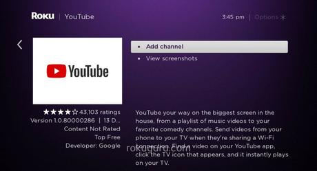 YouTube en Roku