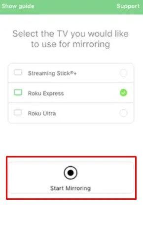 Comience a duplicar - FaceTime en Roku