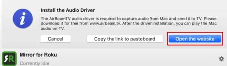 Abrir sitio web - FaceTime en Roku
