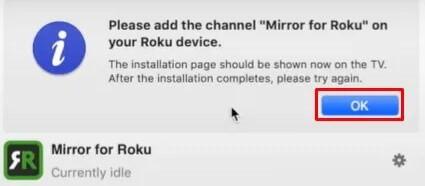 Presiona OK - FaceTime en Roku