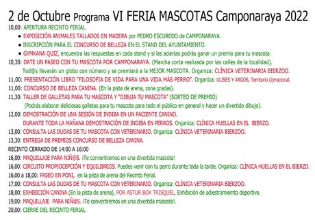 La VI Feria de Mascotas se celebra este domingo en Camponaraya 1 La VI Feria de Mascotas se celebra este domingo en Camponaraya 1