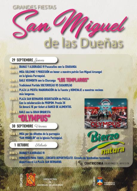 San Miguel celebra sus fiestas en honor a San Miguel Arcángel los días 29 y 30 de septiembre y 1 de octubre. Programa 10