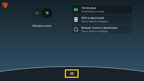 inicia la aplicación blokada