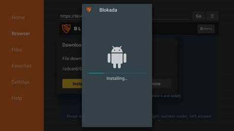 Blokada se instalará en Firestick
