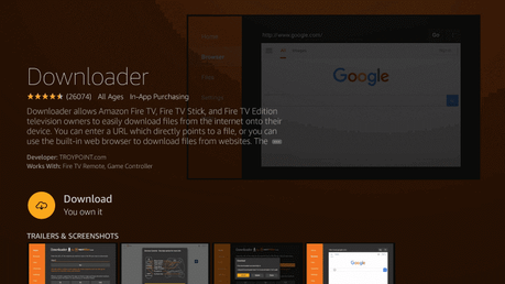 haga clic en descargar - Bloqueador de anuncios para Firestick